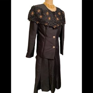 Donna Vinci 80's Couture 2-Piece Skirt Set